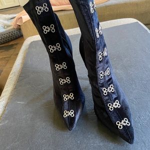 Katy Perry velvet embellished booties 9 NEW